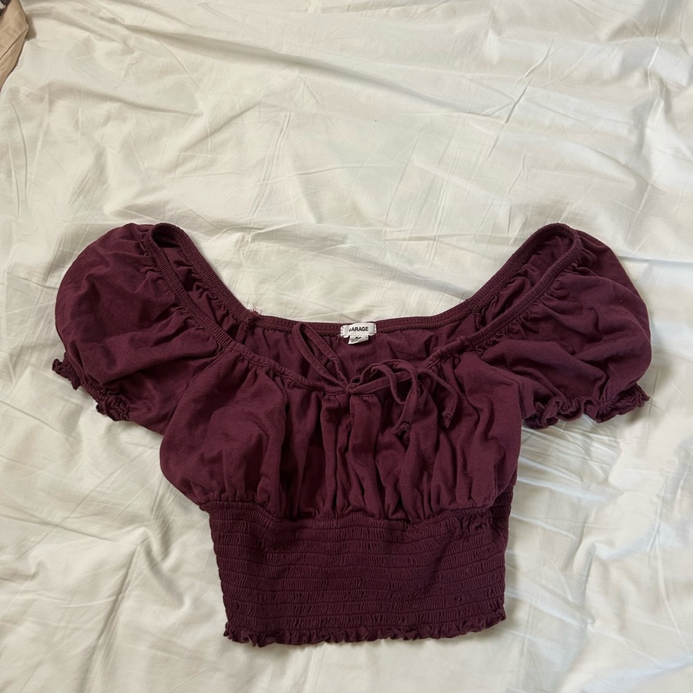 Elegant Purple Off-Shoulder Top